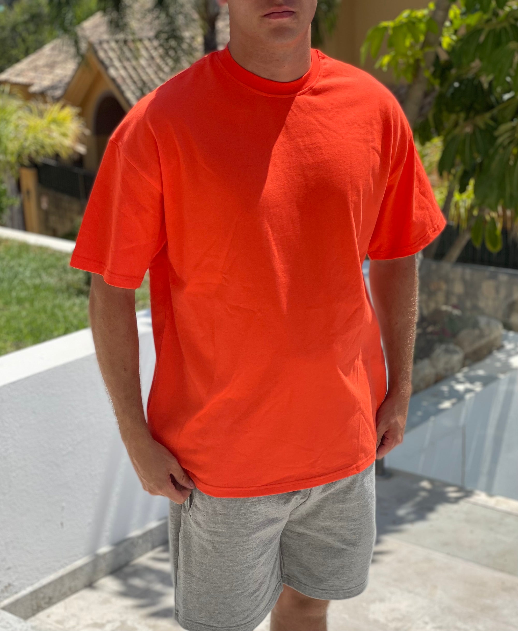 Oversized Box Fit Tee - Orange