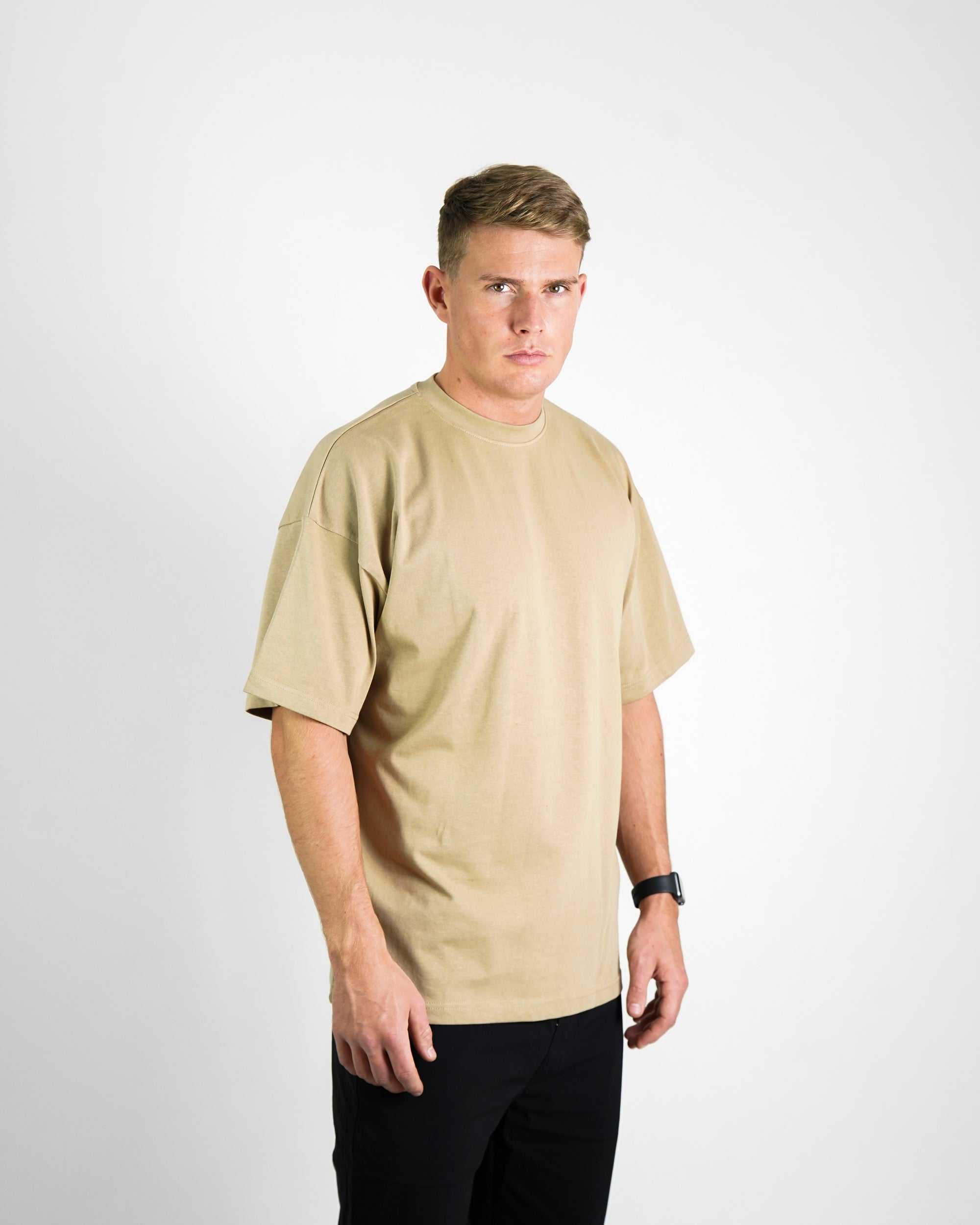 Oversized Box Fit Tee - Bright Khaki