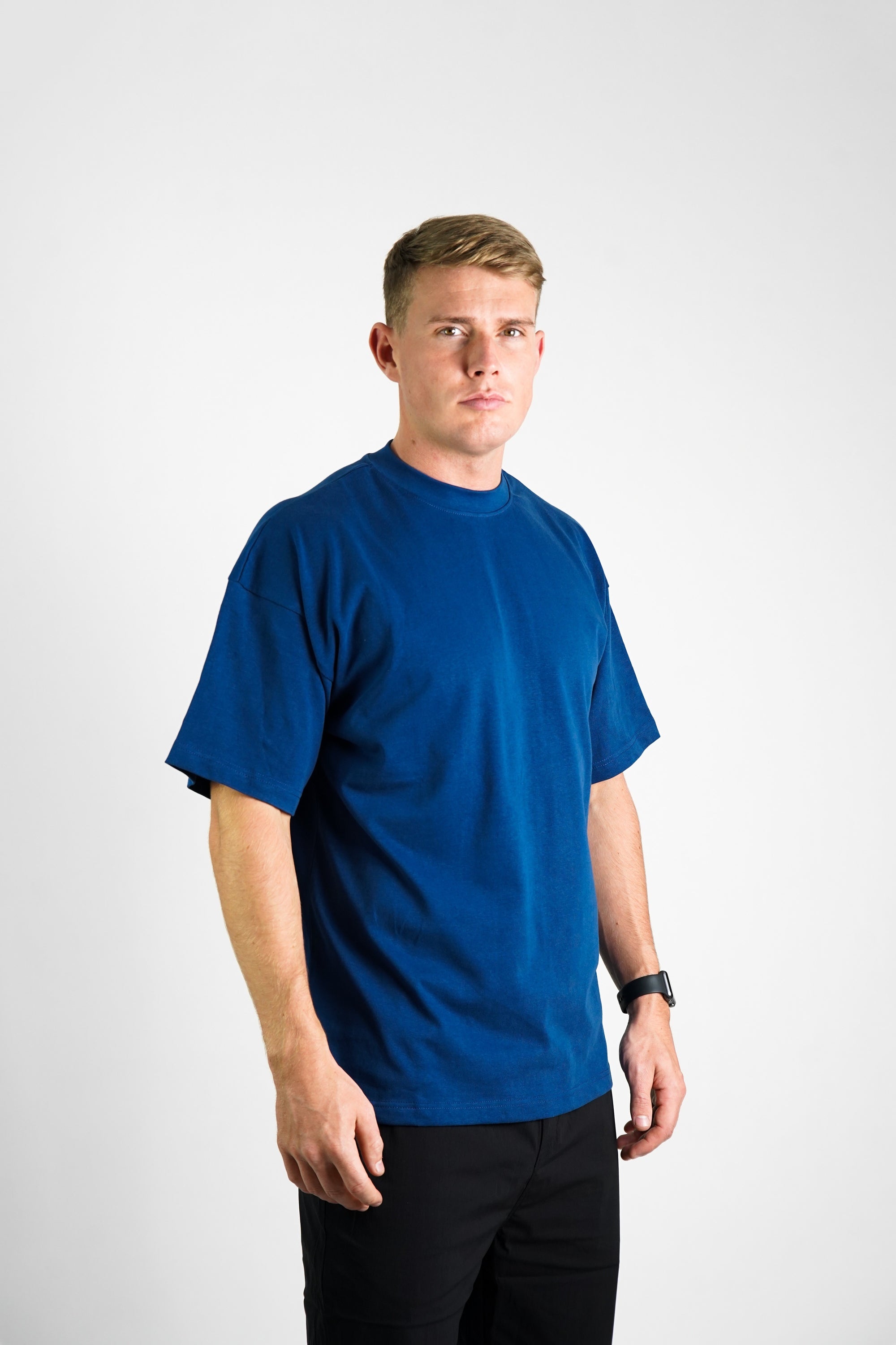 Oversized Box Fit Tee - Navy