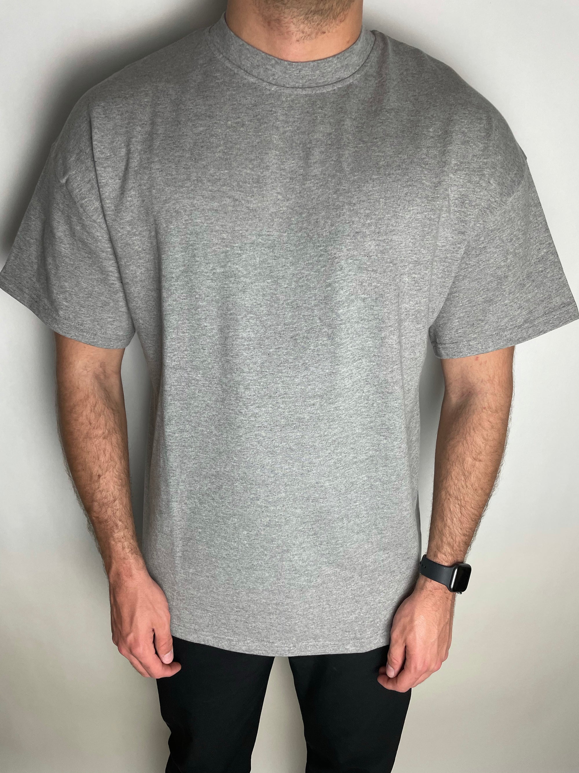 Oversized Box Fit Tee - Light Grey